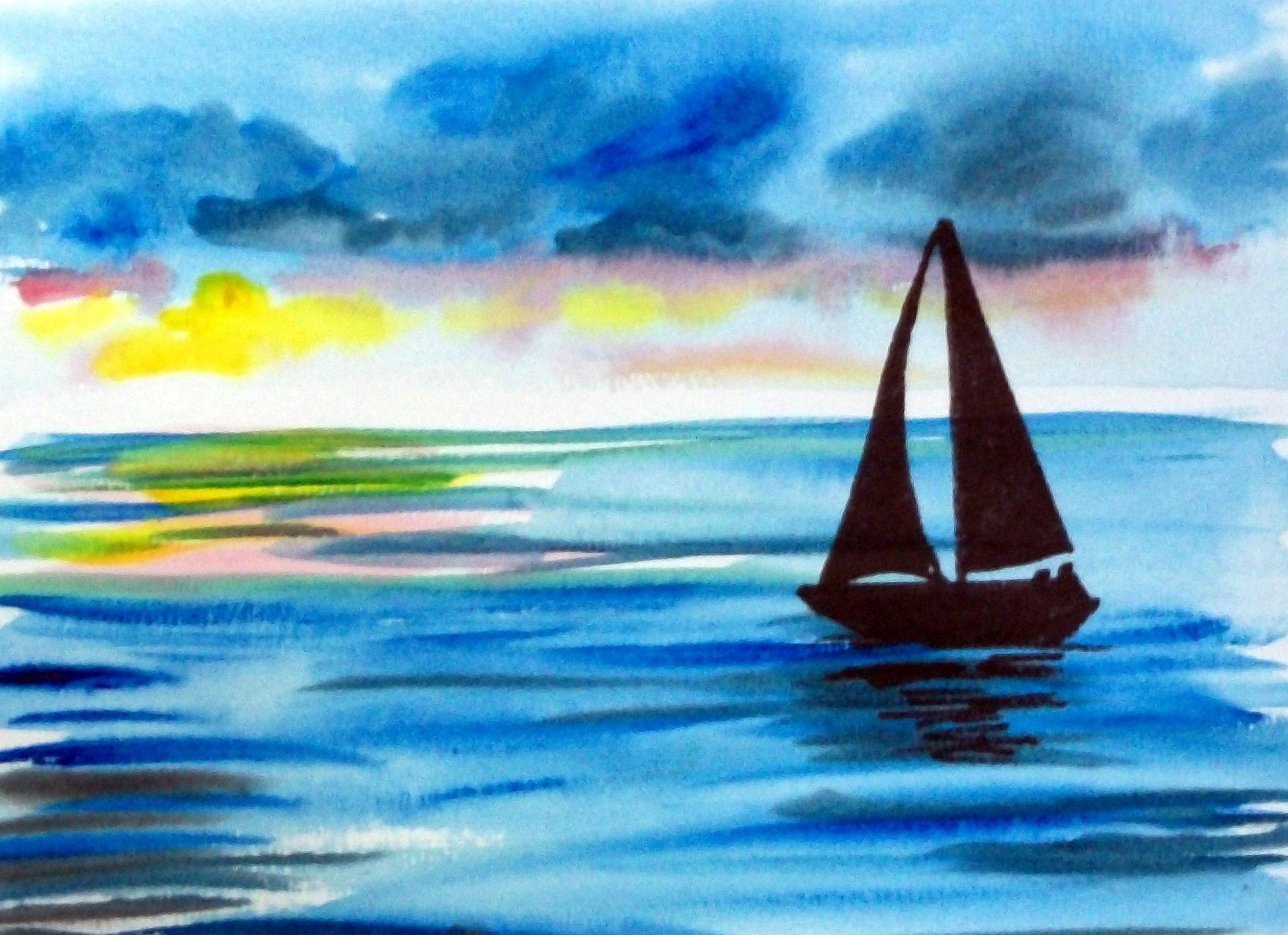 2523x1832 Watercolor Wednesday Sailing