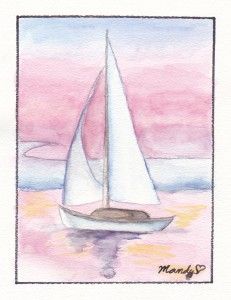 231x300 Simple Sailboat Watercolor Beginner Ideas