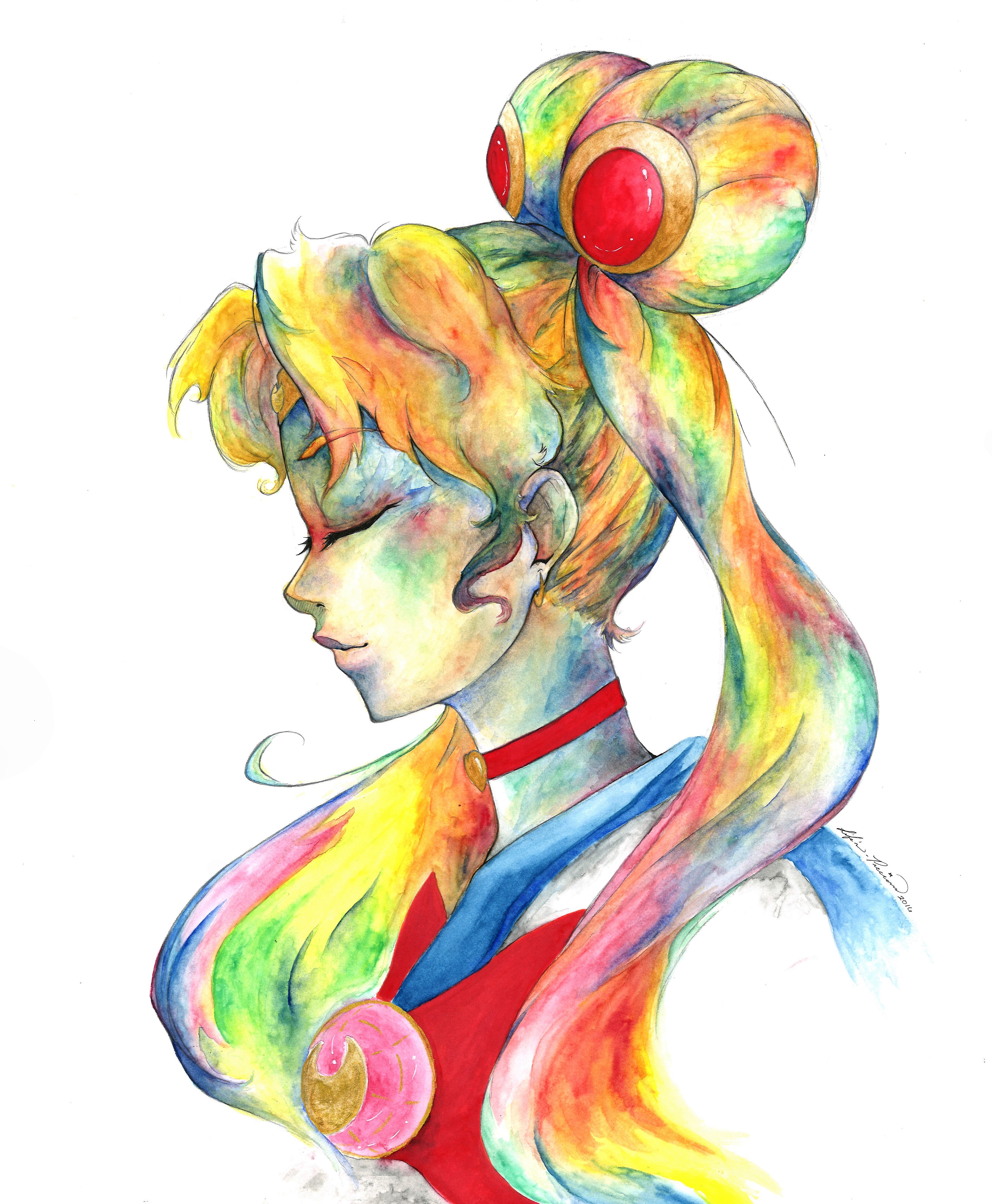 4170x5064 Sailor Moon Watercolor On Storenvy
