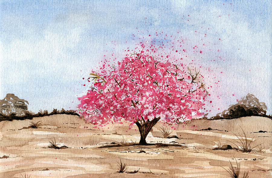 900x590 Sakura Tree Painting By Aline Reolon