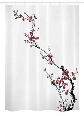 293x400 Watercolor Flower Stall Shower Curtain By Ambesonne, Sakura Tree