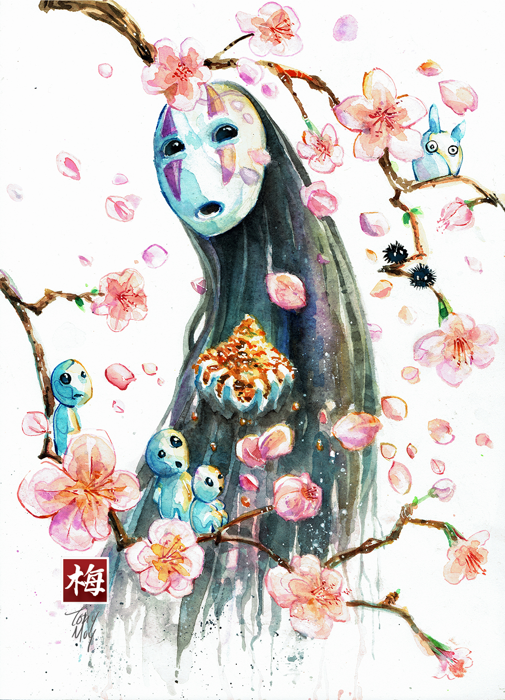 1017x1410 Sakura No Face Amp Friends