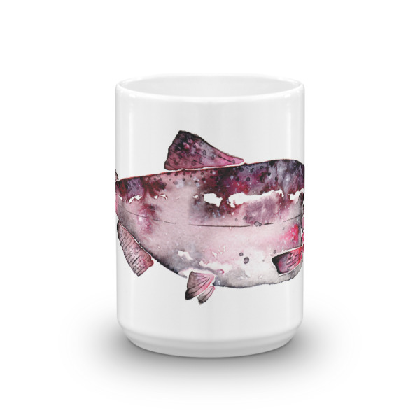 600x600 Watercolor Salmon Mug