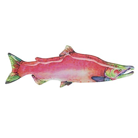 450x450 Black Forest Decor Sockeye Salmon Watercolor Glass Platter Amazon