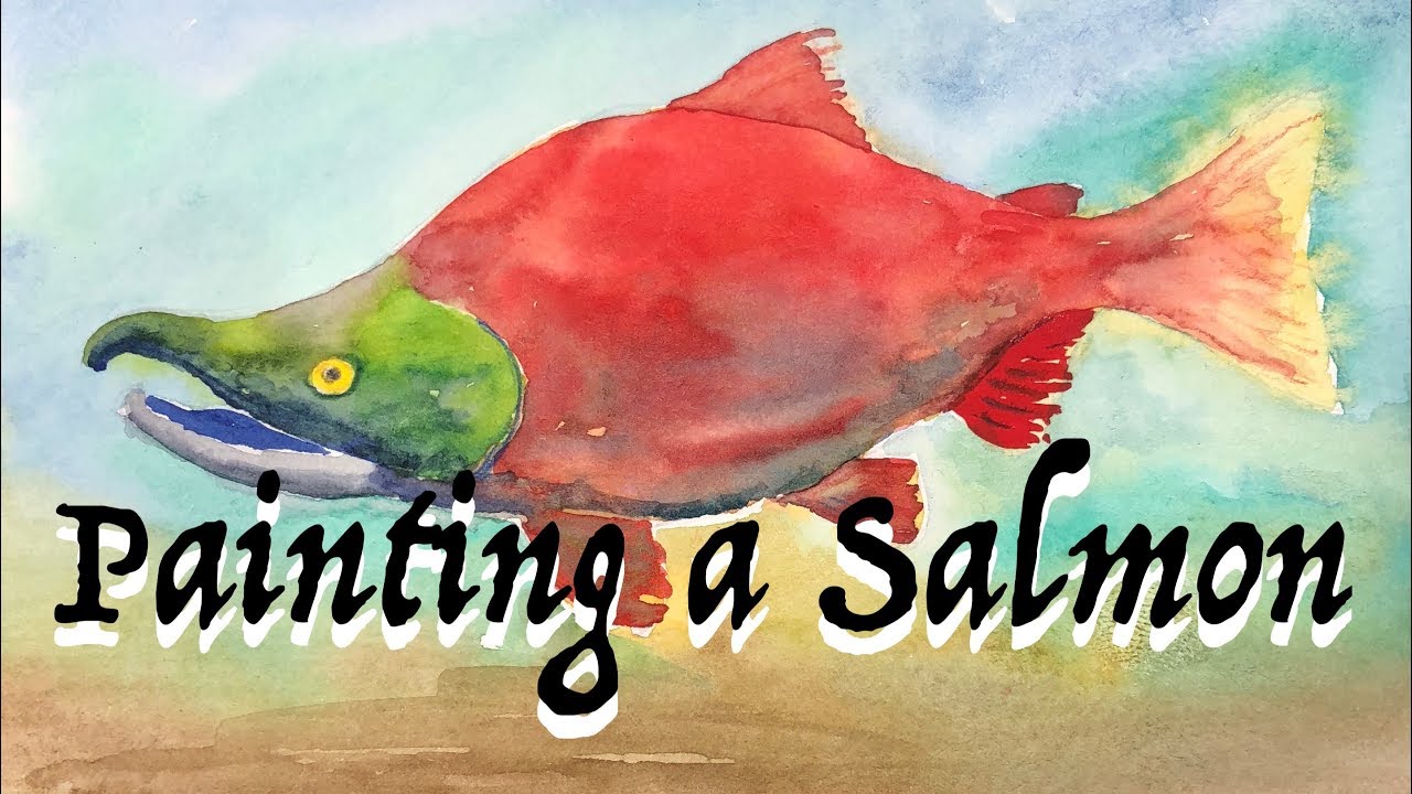 1280x720 How To Paint A Fish In Watercolor Salmon How To Tutorial