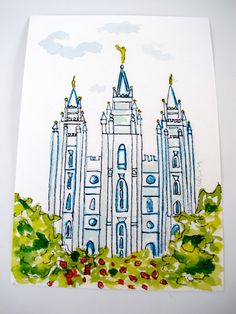 236x314 Salt Lake Temple Collage Digital Download Art