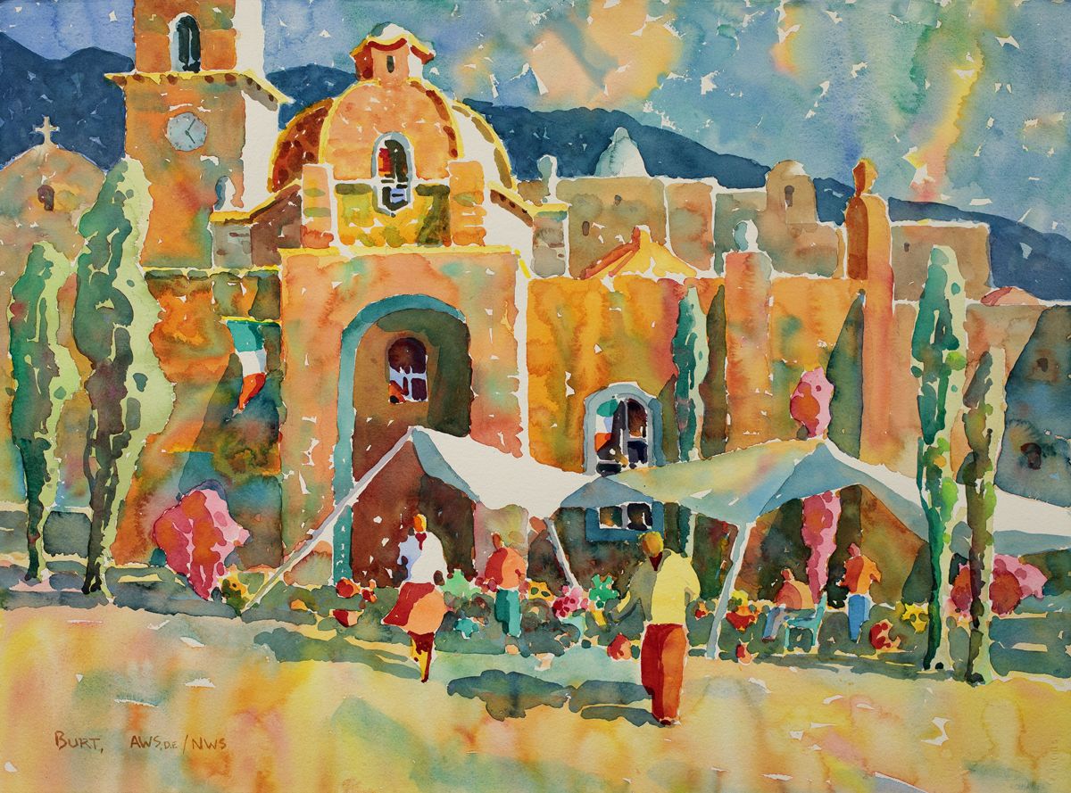 1200x889 Mexicoscape By Dan Burt, San Diego Watercolor Society Paintings