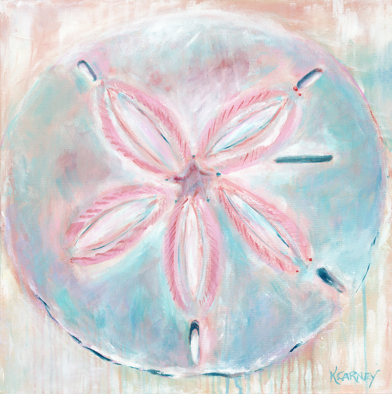 766x768 Pink Sand Dollar Paintings By Katherine Carney