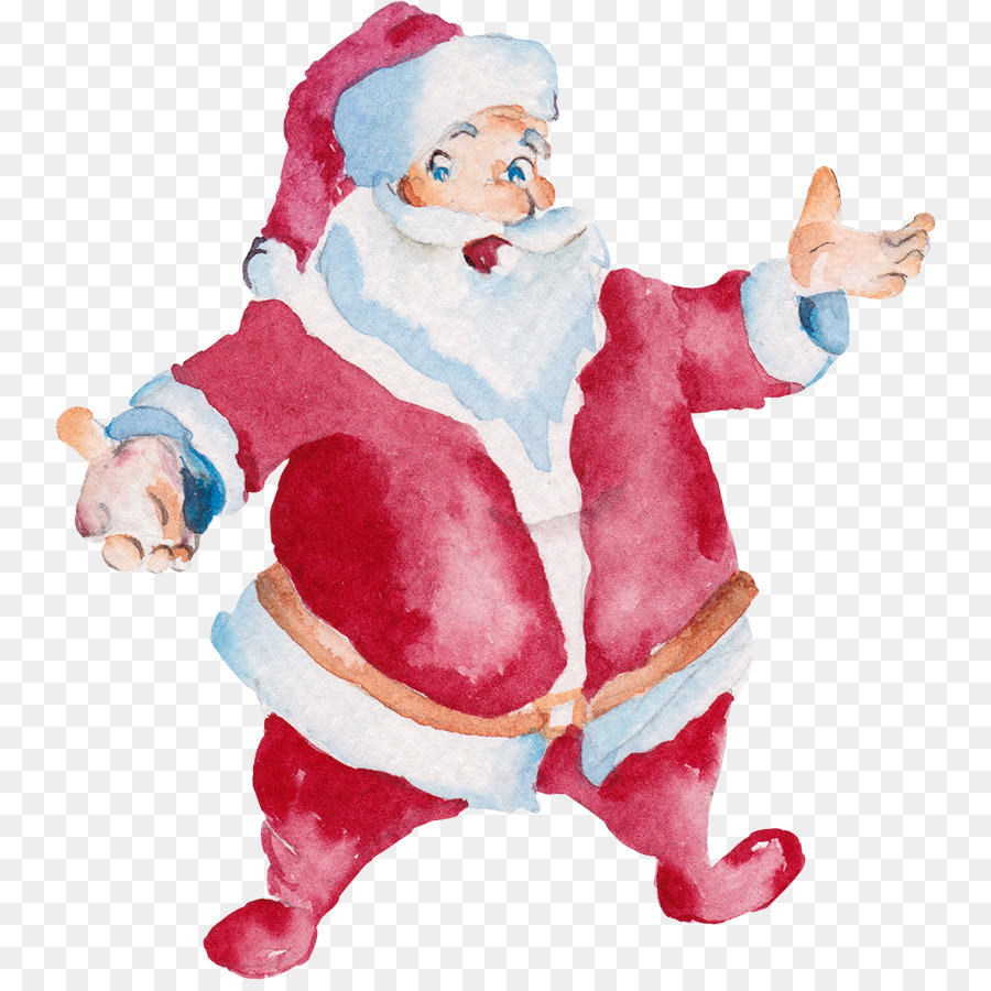 900x900 Santa Claus Christmas Watercolor Painting