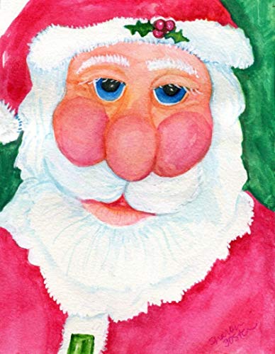 388x500 Christmas Santa Claus Original Watercolor Painting
