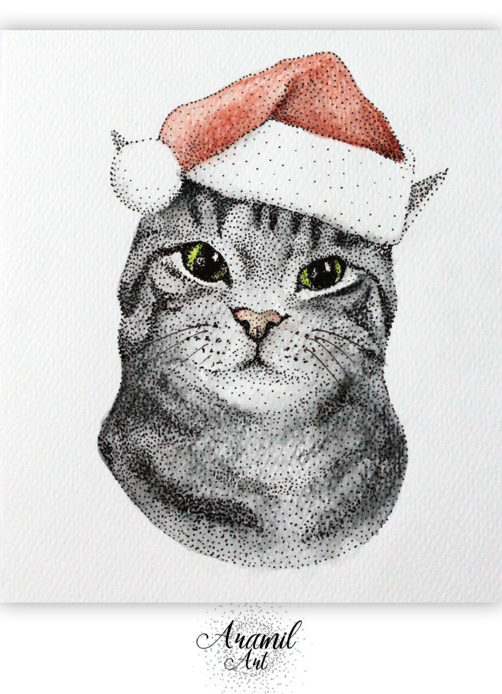 1686x2329 Drawn Santa Hat Watercolor