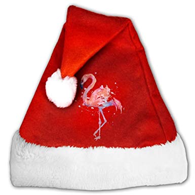 385x385 Dderty Watercolor Flamingo Christmas Hat Santa Hat Or