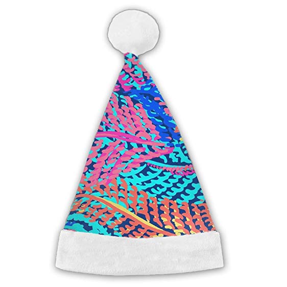 562x562 Xuyiqi Watercolor Leaves Christmas Hat Velvet Santa