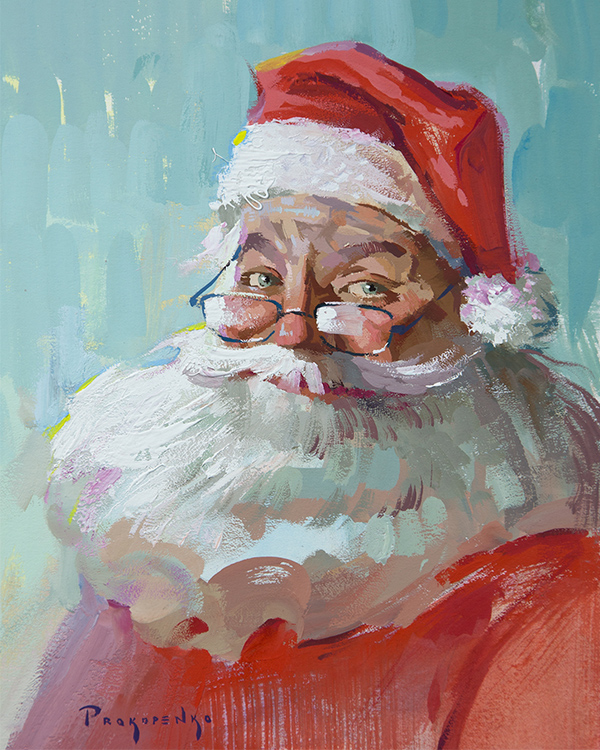 600x750 Painting Aaron Blaise As Santa Claus Using Gouache Proko