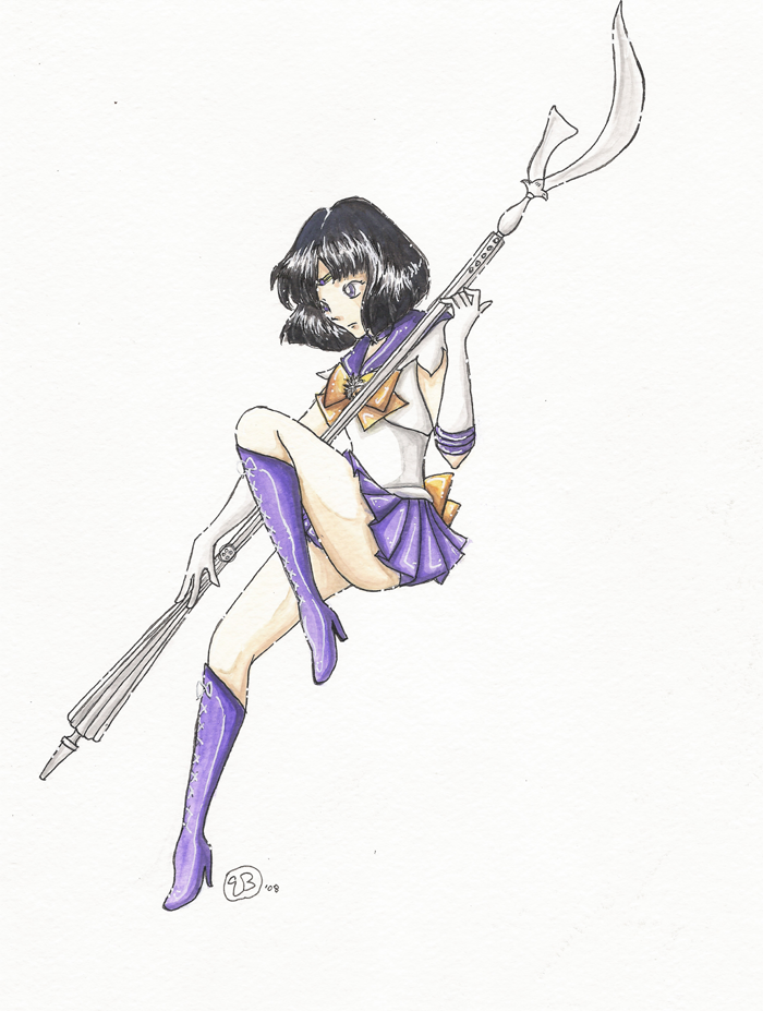 700x927 Sailor Saturn Watercolor By Triaelf9