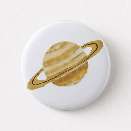 540x540 Saturn Planet Watercolor Round Button
