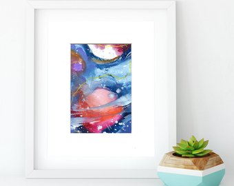 340x270 Saturn Watercolor Etsy