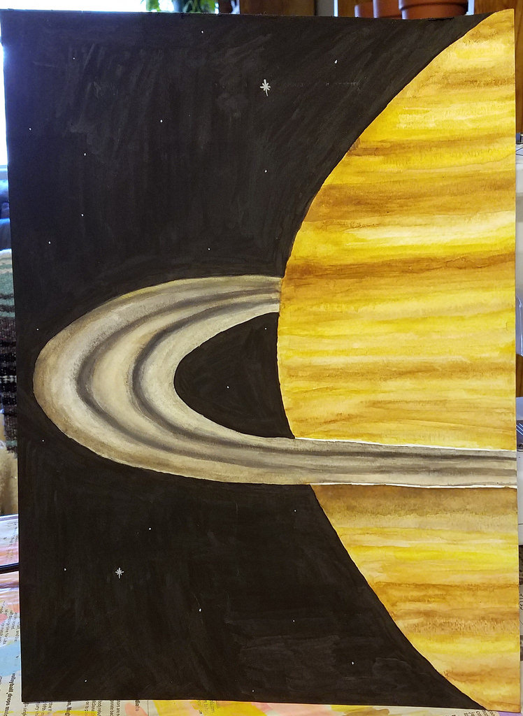 748x1024 Saturn Watercolor I Deviated From My Usual Work To Try