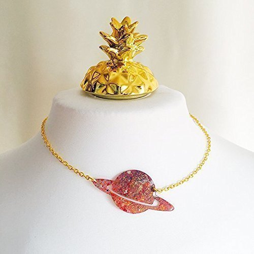 500x500 Watercolor Saturn Necklace