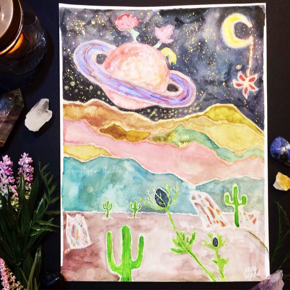 960x960 Saturn Watercolor On Behance