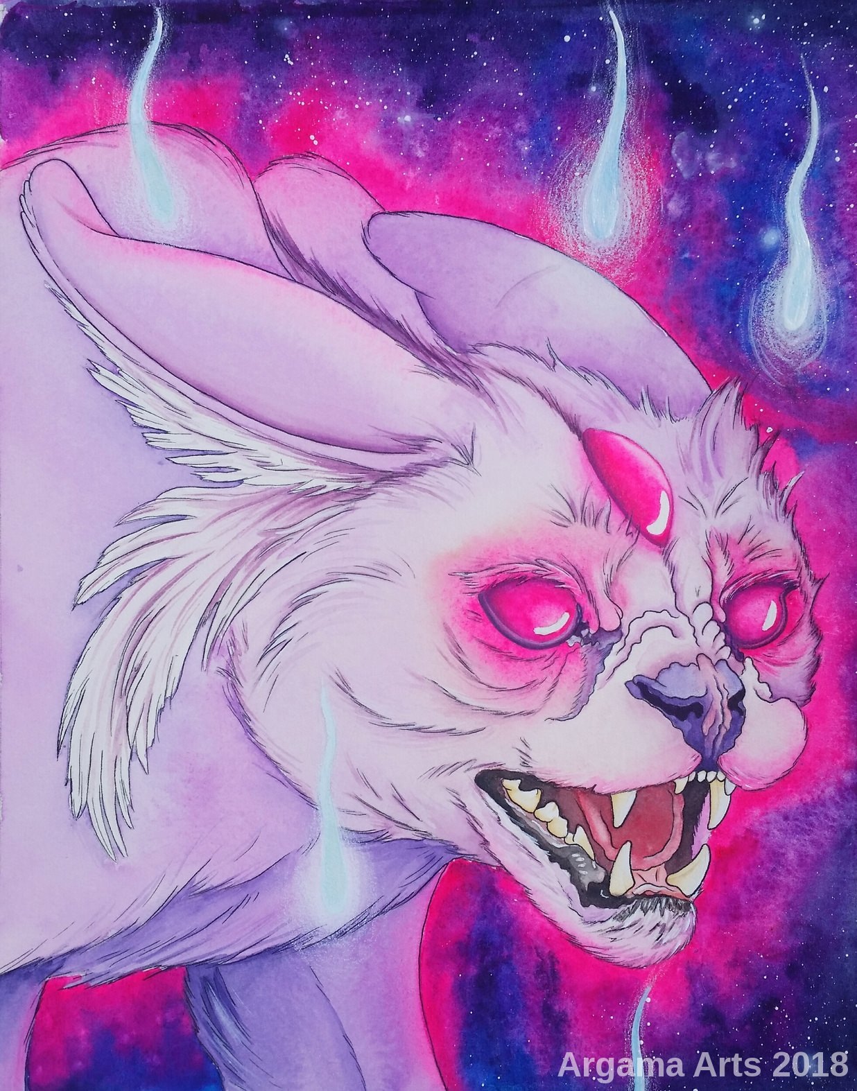 1236x1574 Scary Espeon~ Watercolor And Ink, 11x14