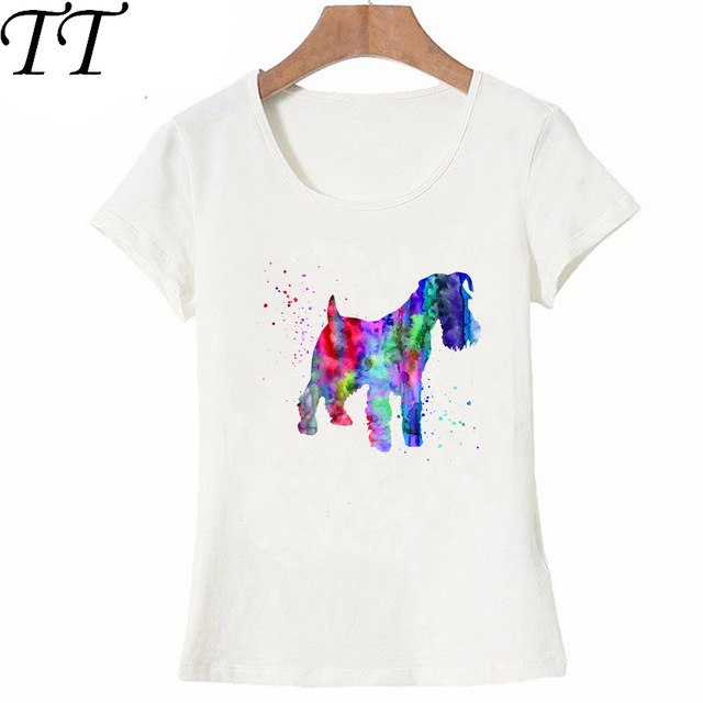 640x640 I Love My Miniature Schnauzer Watercolor Art Painting T Shirt