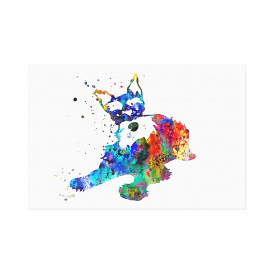 540x540 Miniature Schnauzer, Watercolor Miniature Schnauze Canvas Print