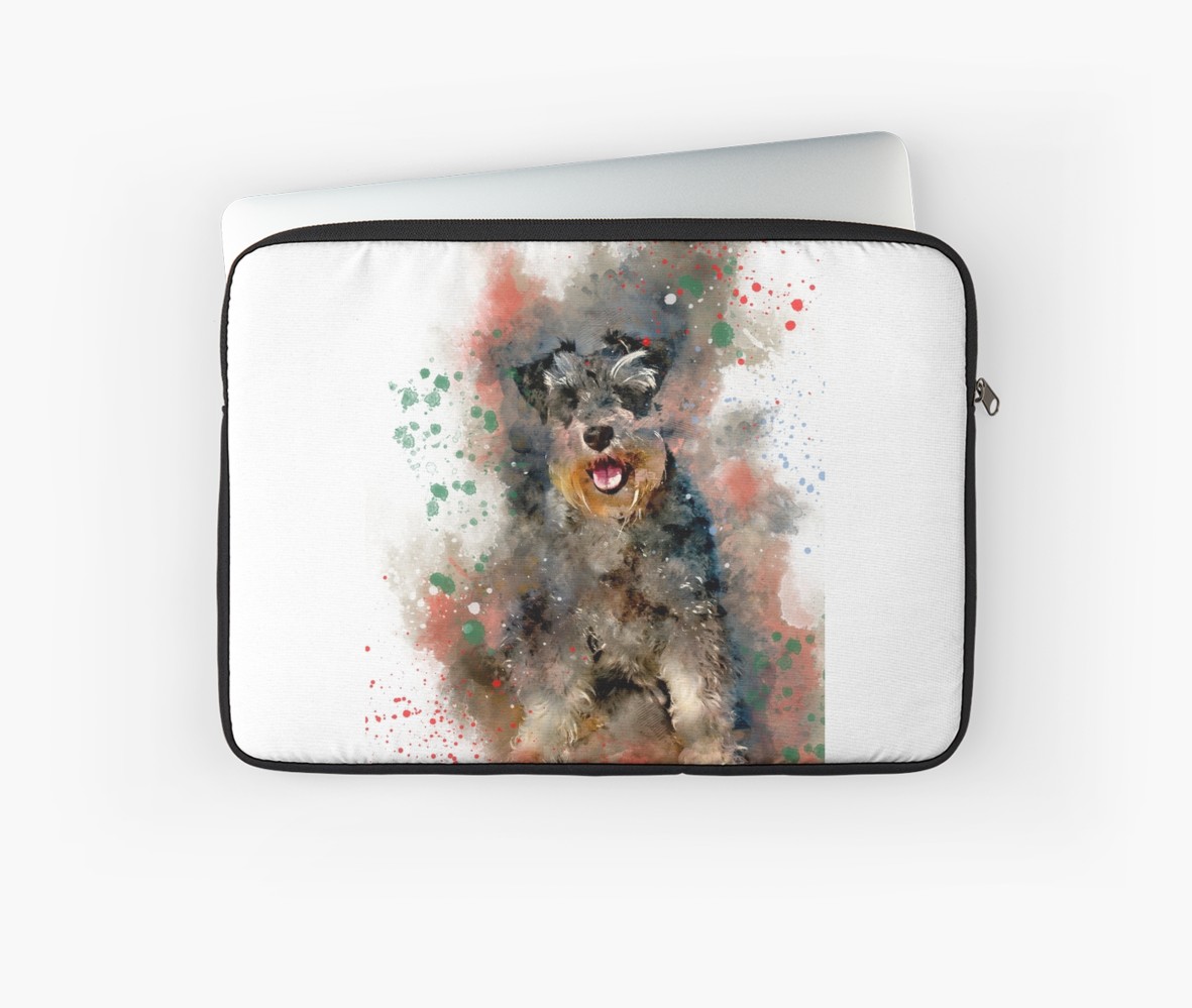 1181x999 Miniature Schnauzer, Watercolor Miniature Schnauzer Laptop