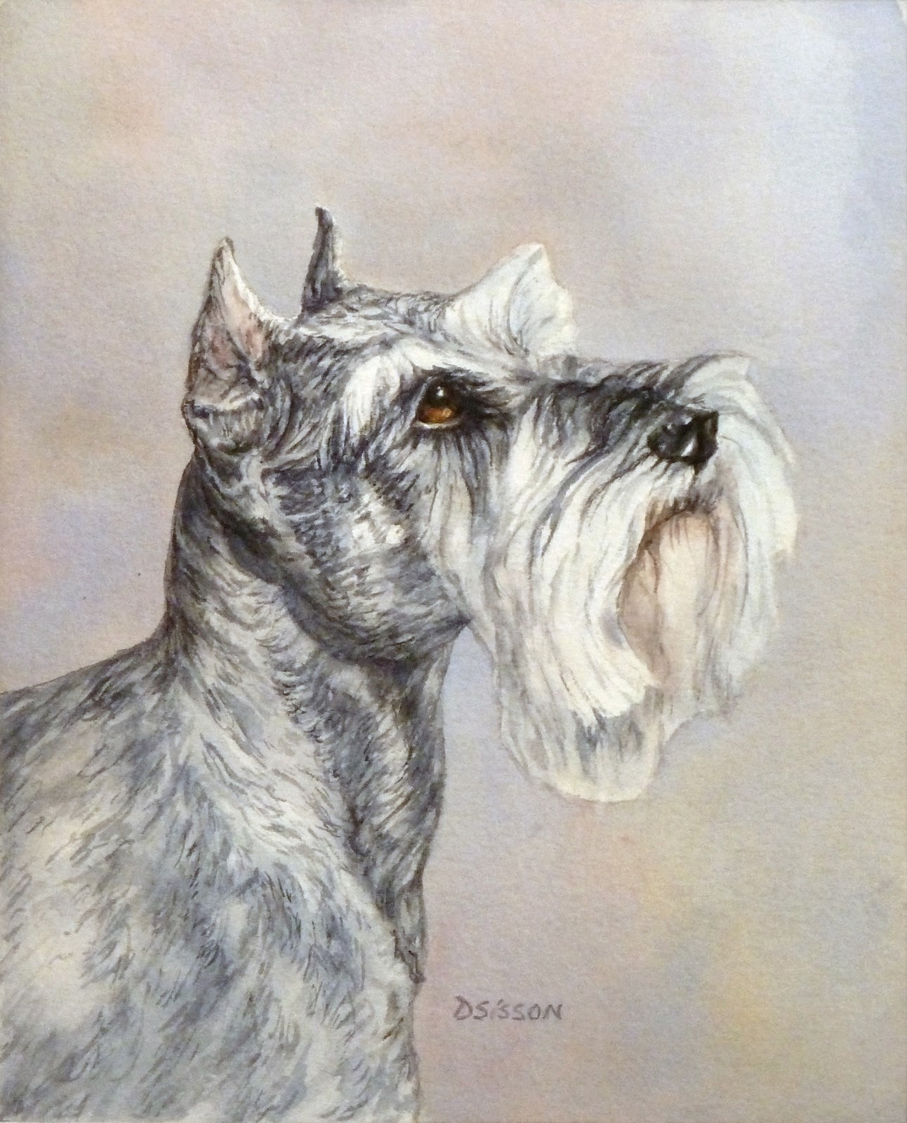 1292x1600 Daily Painting Projects Mini Schnauzer Oil Painting Pet Portrait