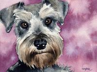200x148 Stunning Miniature Schnauzer Watercolor Painting Reproductions