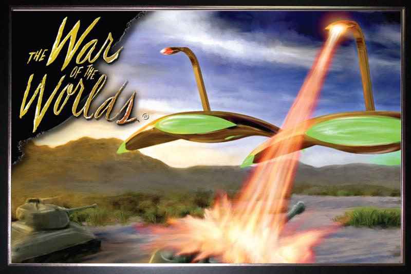 800x533 Silk Poster Of War Of The Worlds Sci Fi Movie Watercolor Painting Art
