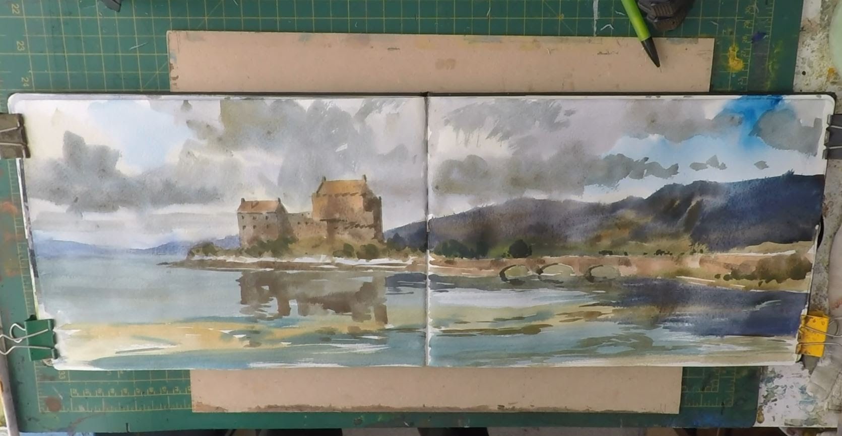 1671x866 How To Paint Mountains And Castles Watercolour Eilean Donan Castle