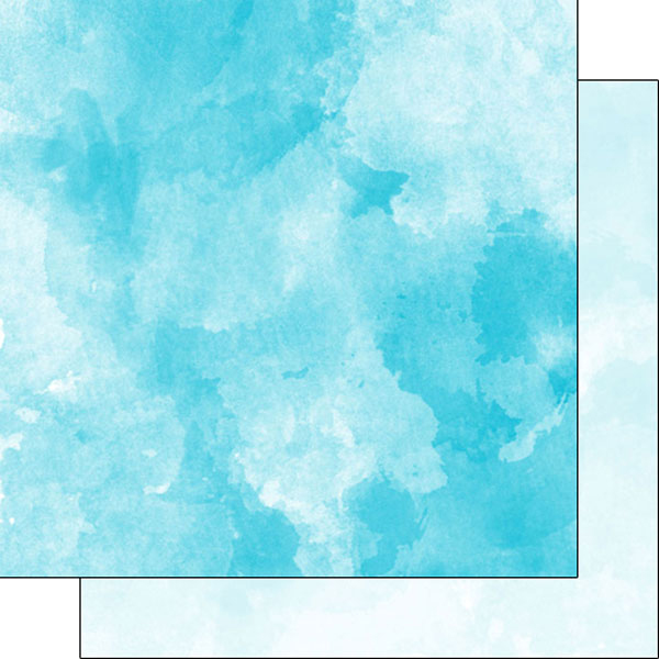 600x600 Scrapbook Customs Blue Bright And Light Blue Watercolor Paper