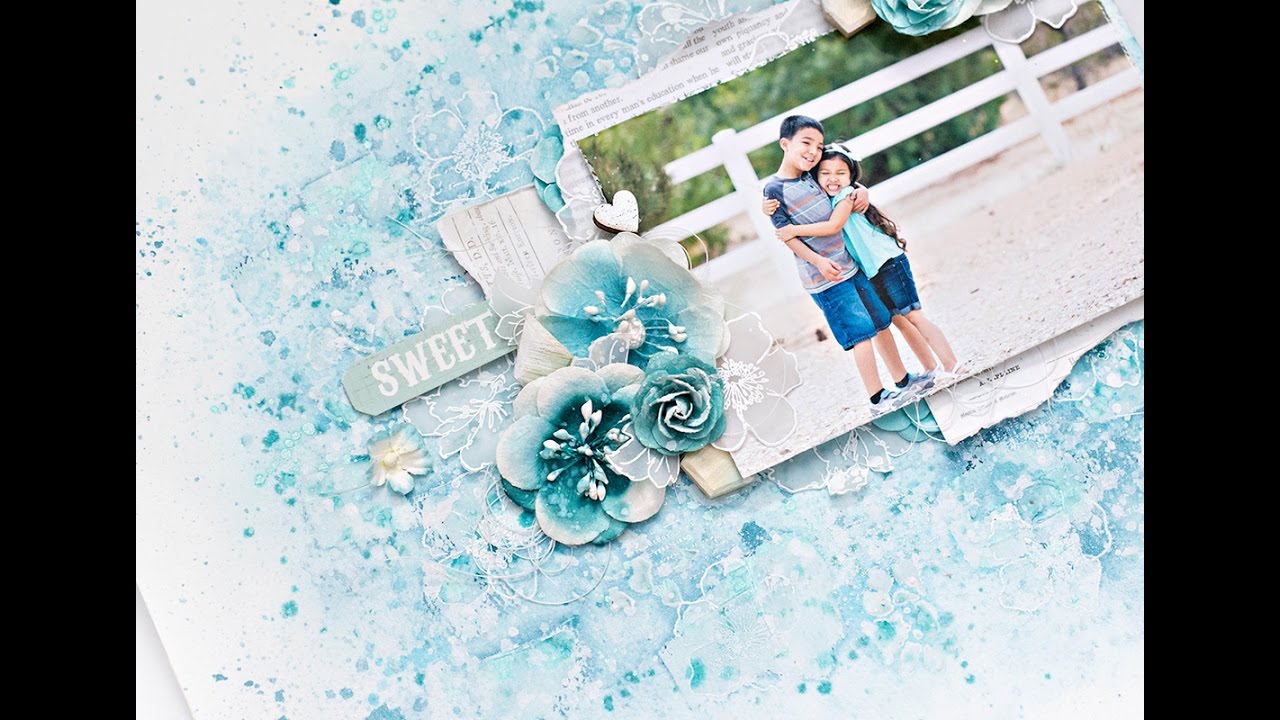 1280x720 Watercolor Background For Scrapbook Pages