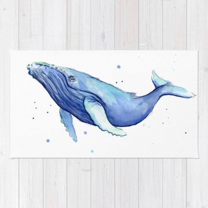 700x700 Nursery Art Print Humpback Whale Watercolor Painting Sea Creatures
