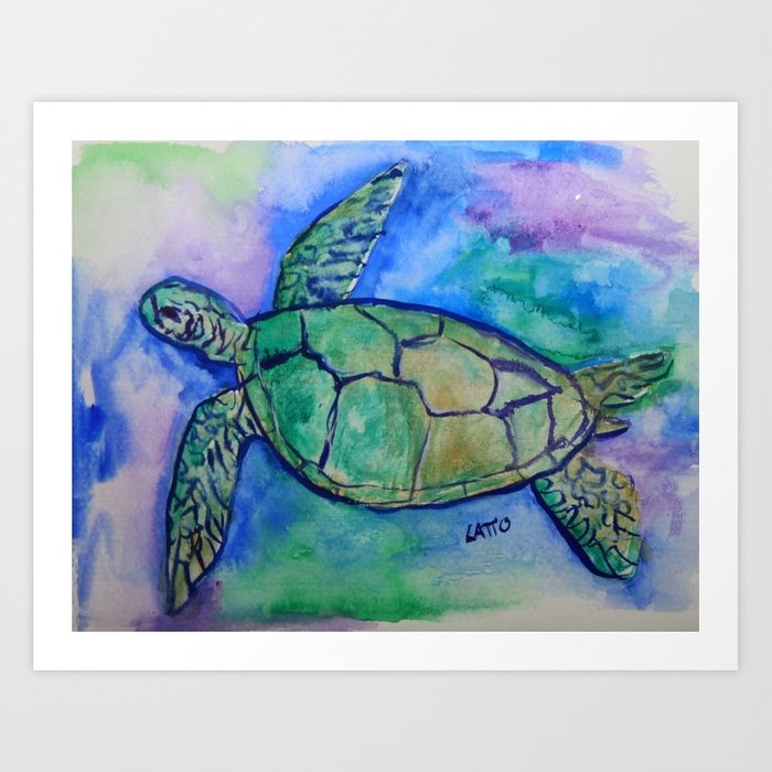 Sea Turtle Watercolor Painting at GetDrawings | Free download