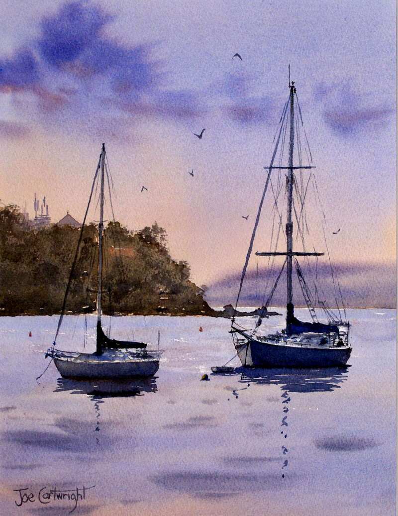 800x1037 Watercolor Paintings Boats And The Sea Gallery Seascapes