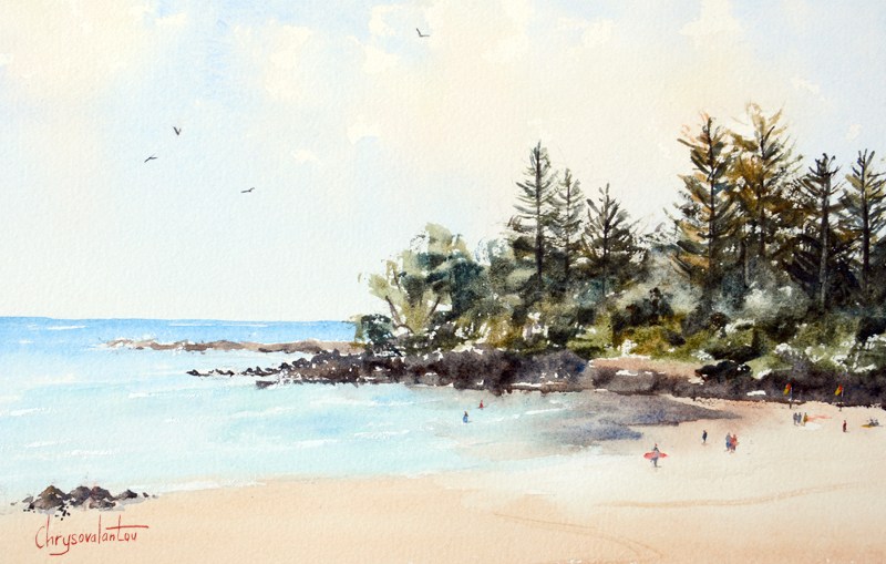 800x509 Boats And Sea Chrysovalantou Mavroudis Watercolour Artist