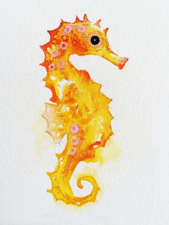 570x760 Beach Wall Decor,golden Seahorse Print,fish Art,art Prints, Home