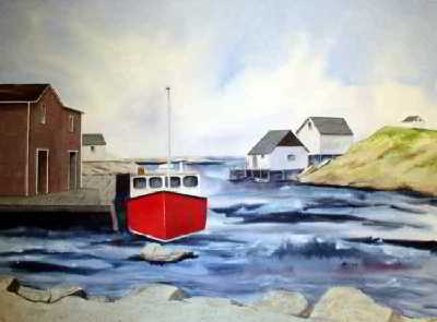 400x295 Seaside Retreat Original Watercolor Painting