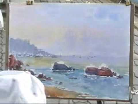 480x360 Water Color Painting Outdoor (Seaside)