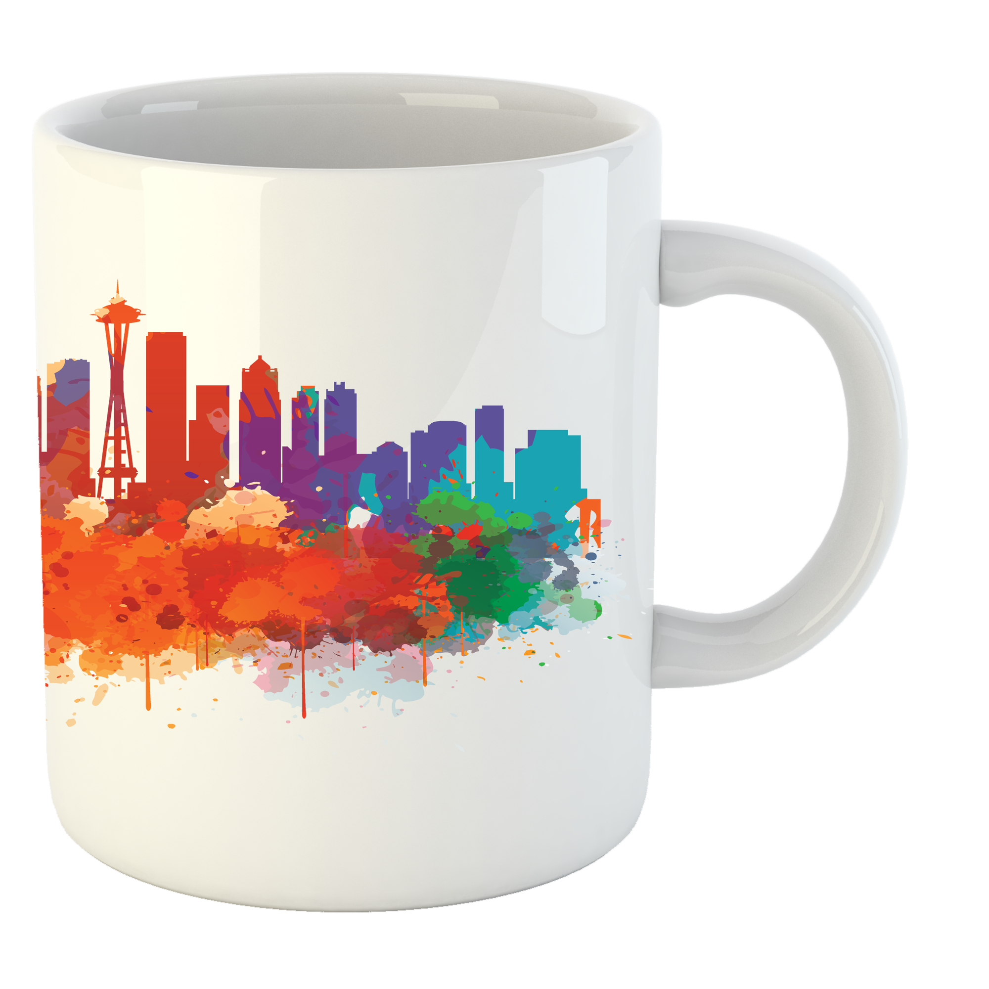 2000x2000 Seattle Skyline Watercolor Mug