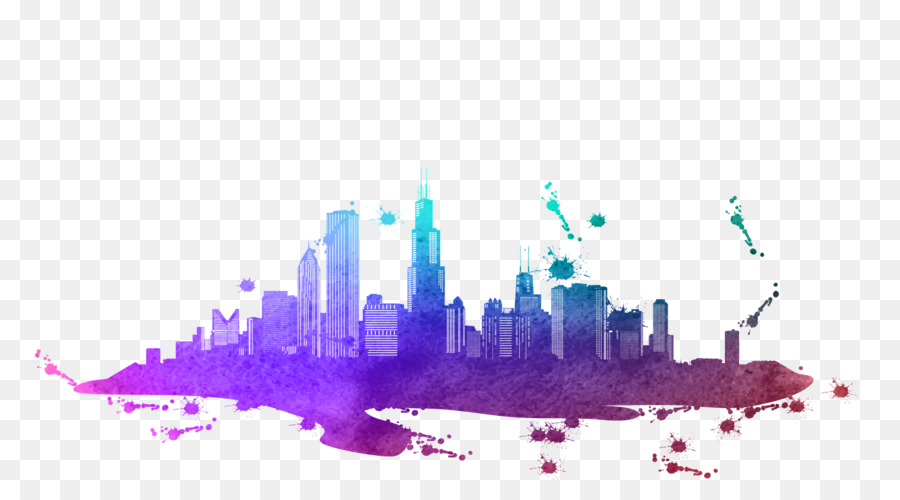900x500 Chicago Seattle Skyline Silhouette