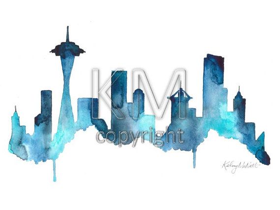 570x428 Seattle Skyline Artwork