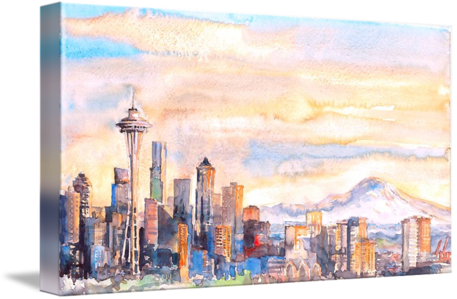 650x425 Seattle Skyline In Sunrise By Lisa Lu