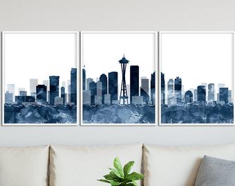 340x270 Seattle Watercolor Etsy
