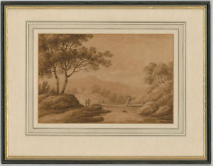 300x233 English School 1803 Sepia Watercolour