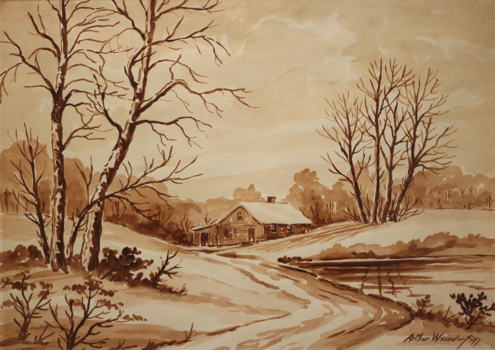 1600x1132 A Unique Styled Painting Artist Arthur Weindorf