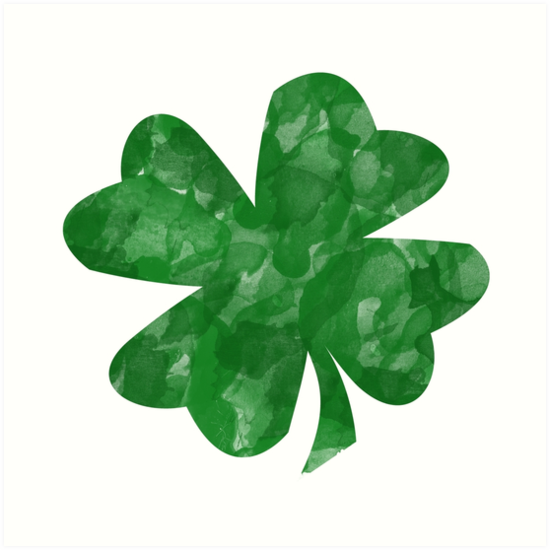550x550 Watercolor Shamrock Art Prints By Carson Satchwell Redbubble