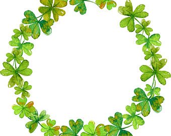 340x270 Watercolor Shamrocks Etsy